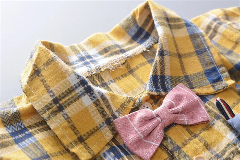 BibiCola autumn boys clothing set 2pcs kids gentleman clothes cotton plaid tracksuit for boy wedding costume children sport suit |