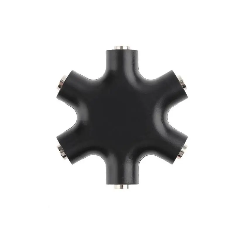 

6 in 1 3.5mm Jack 6 Way Multi Port Hub Aux Headphone Splitter Useful Audio Adapter Converter Earphone Accessory for Phone PC