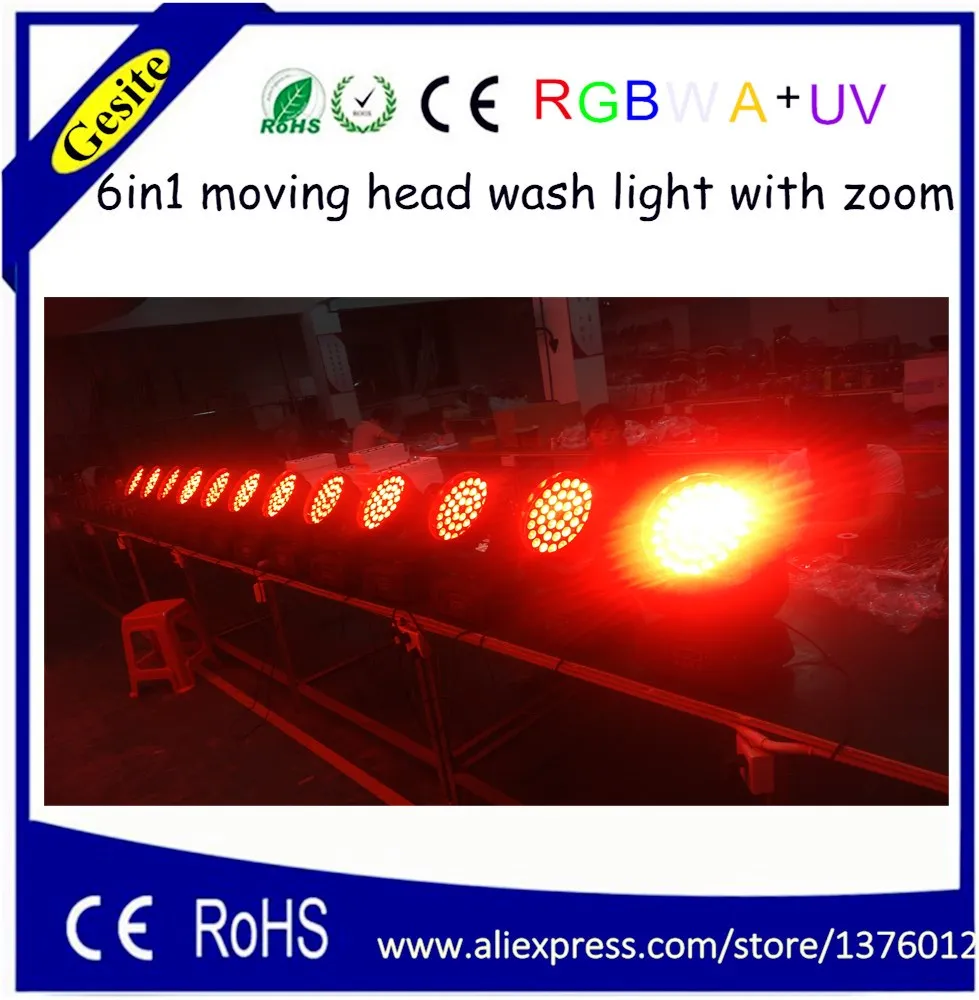 Прямые поставки от производителя светодиодные сценические огни 36 шт. 6 в 1 zoom RGBW +