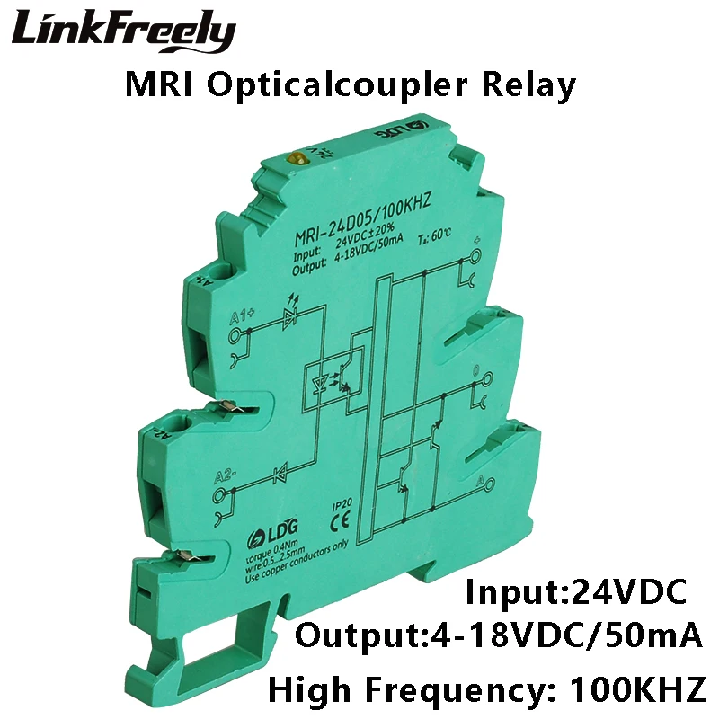MRI 24D05 100 кГц фото Opto изолятор реле программируемый 24VDC 8mA вход 4 18VDC 50mA интерфейс