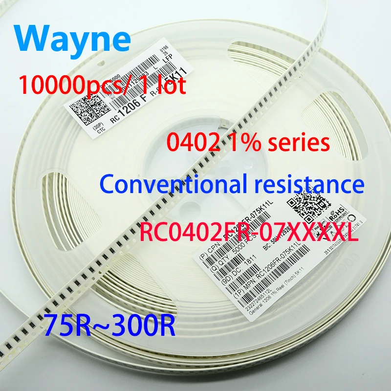 10000 шт./0402 1% сопротивление RC0402FR 0775R/82R/91R/100R/110R/120R/130R/150R/160R/180R/200R/220R/240R/270R/300RL|Запасные