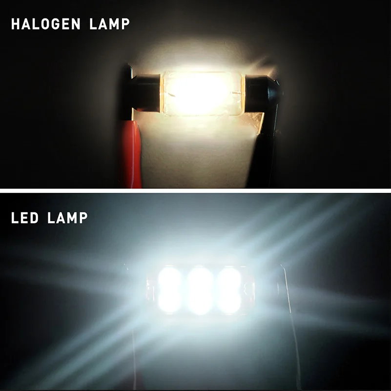 2x OXILAM Festoon 31 мм 36 41 Белая светодиодная лампа Canbus 6SMD 3020 автомобильный внутренний