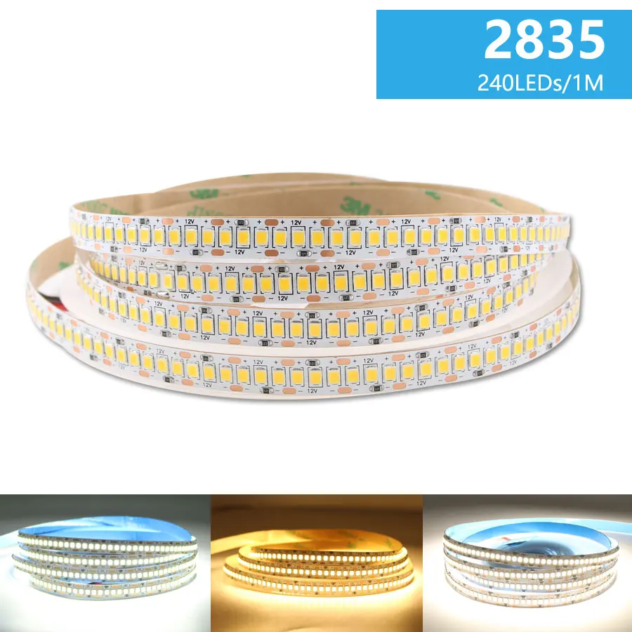 

DC 12V Led Strip Light Diode Tape 2835 5M Warm White Nature 300/600/1200 12V Leds Strip Light Waterproof Kitchen Home Decor