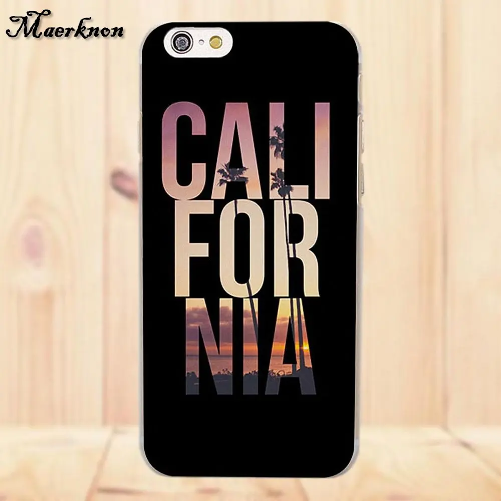 Maerknon California Trees Beach Surf Travel Tropical для Apple iPhone X 4 4S 5 5C SE 6 6S 7 8 Plus LG G4 G5 G6 K4 K7 K8 K10 | Мобильные