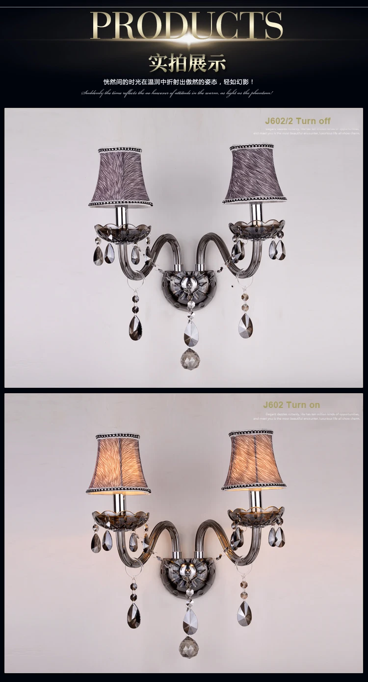 Хрустальный светодиодный настенный светильник К9 лампа для спальни