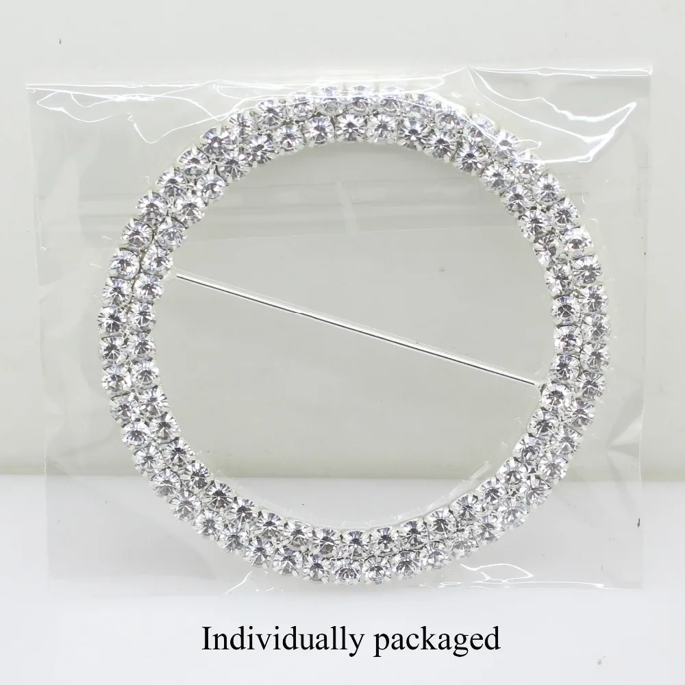 Блестящие 10 см огромные серебряные двухрядные стразы пряжки пригласительная