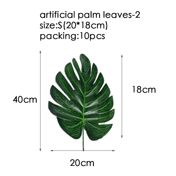 palm leaves-S Тропический попугай украшения счастливое лето баннер фото реквизит Фламинго Пальмовые Листья фонари овсянка гирлянда воздушный шар в форме ананаса Luau - Цвет: palm leaves-S