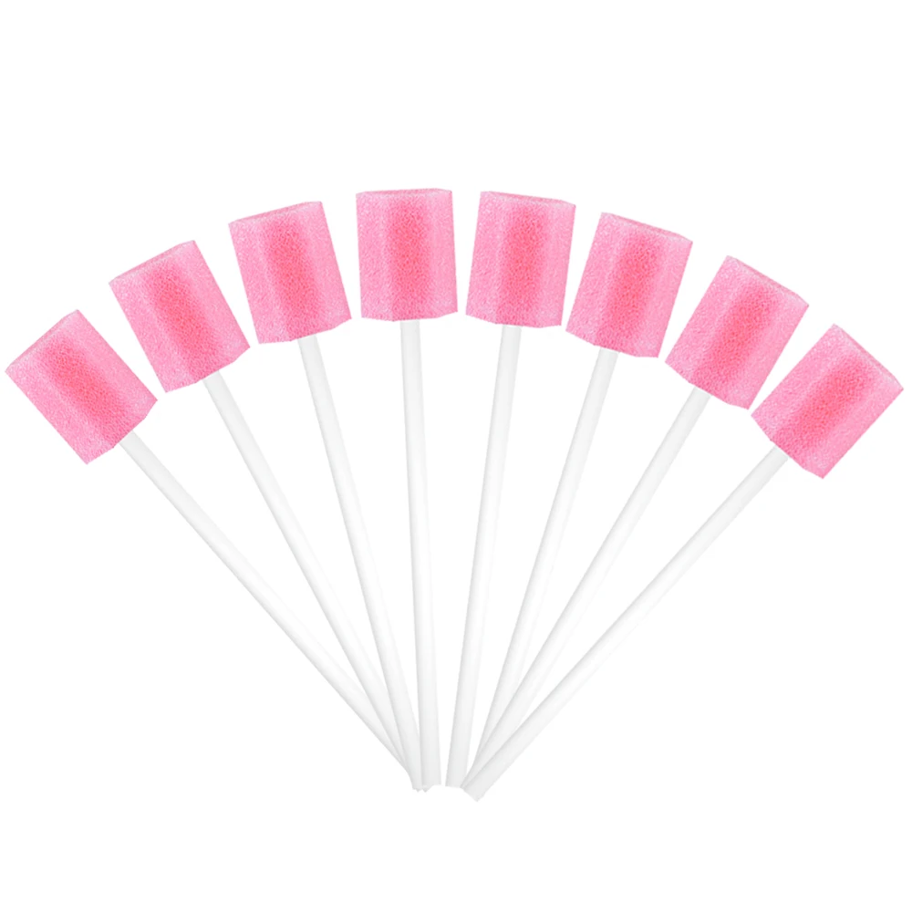 100 шт./компл. одноразовые оральный Swabsticks Unflavored Уход за полостью рта губчатые тампоны пены мокроты со спонжем для устные Применение