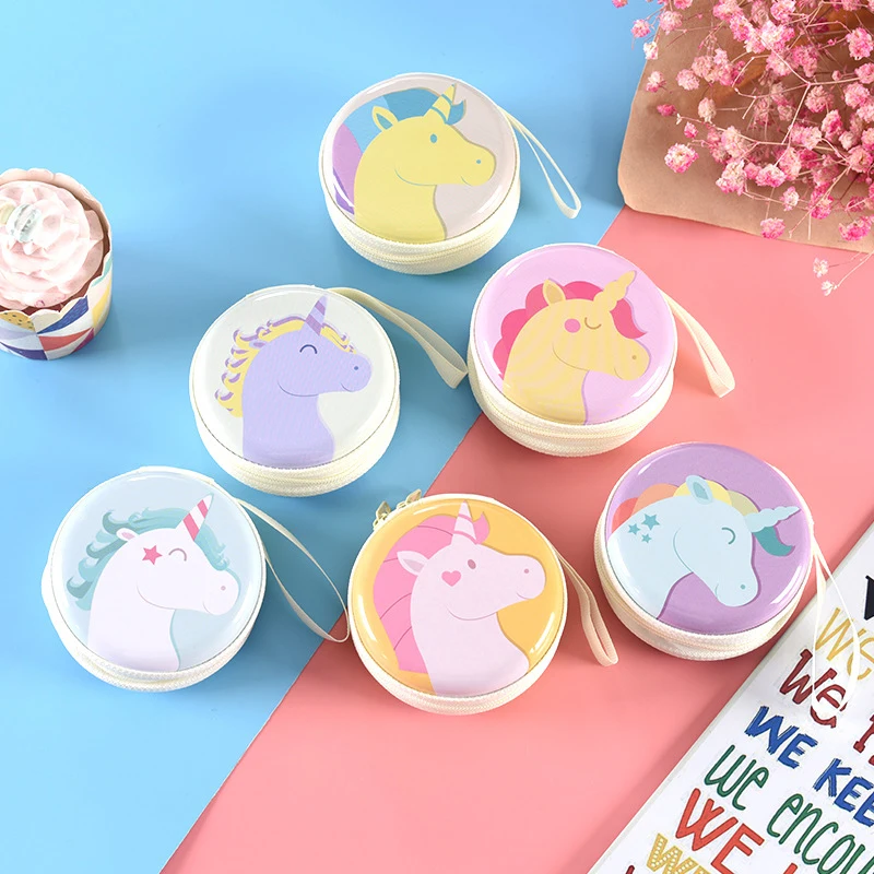 Милый кошелек для монет с единорогом Портативная сумка хранения героями