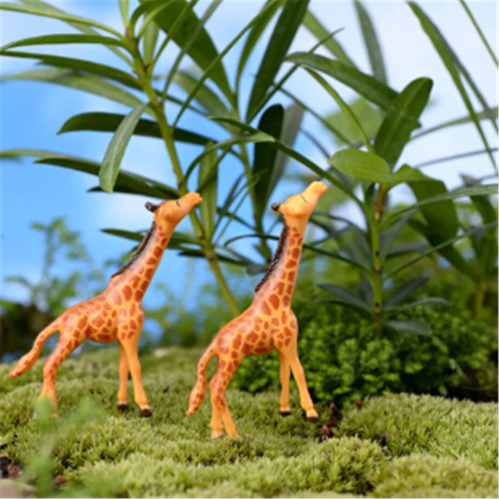 Фигурки африканских животных жираф фигурки семья жирафов однотонная модель из - Фото №1
