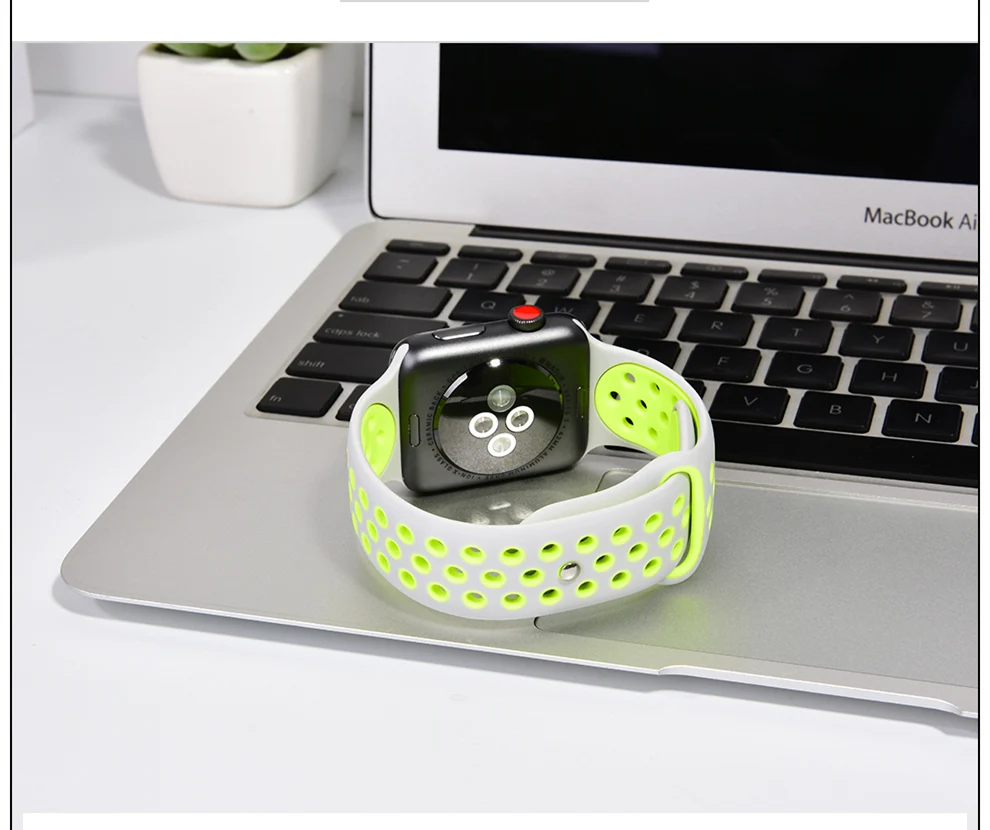 Спортивный ремешок для Apple Watch 42 мм 38 мм iWatch 44 мм 40 мм силиконовый браслет ремешок для Apple watch 5 4 3 2 1 42/44 мм