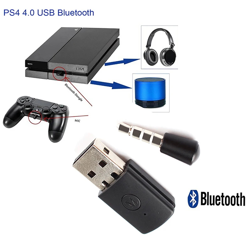 Bluetooth-адаптер для PS4 последняя версия 4 0 USB-адаптер Bluetooth-ключ передатчик любые