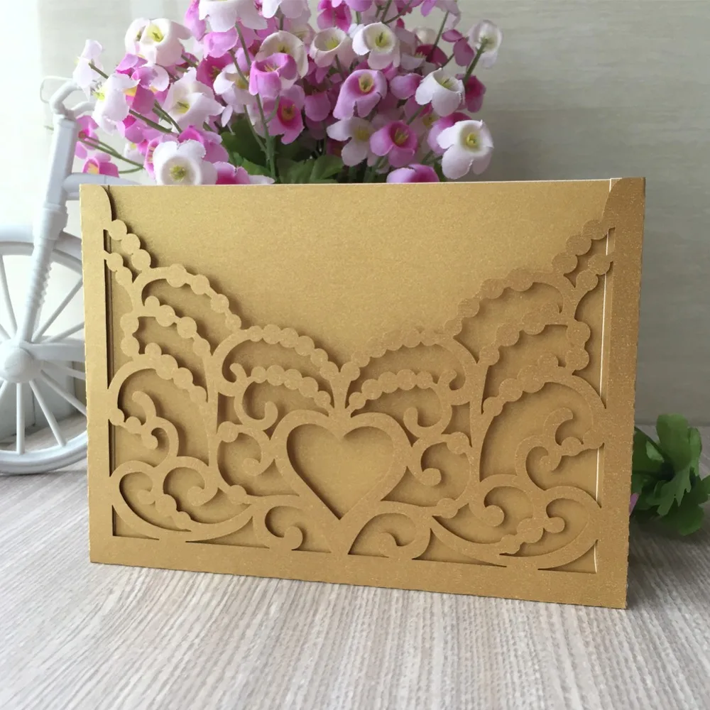 

50pcs/lot New Arrival Laser Cut Wedding Card Invitations 2019 Birthday Party Invitations Thank You Rewards Gift