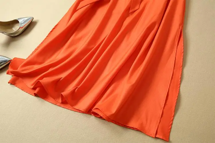 European Style 2019 Summer Runway Clothes Turn Down Collar Short Sleeve Solid Long Dress Empire Sashes Sexy Slit Women Dresses Женская