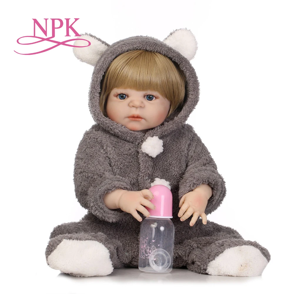 NPK 57 см Новое поступление Реалистичная силиконовая Детская кукла с милым