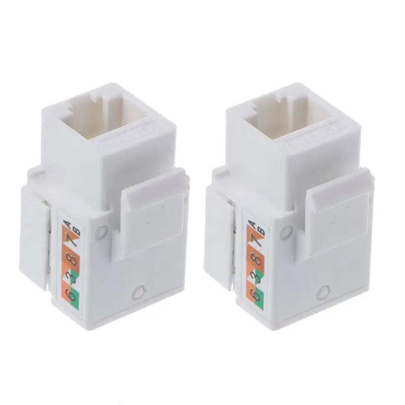 

2Pcs CAT6 Network Module Information Socket RJ45 Connector Adapter Keystone Jack Network Socket