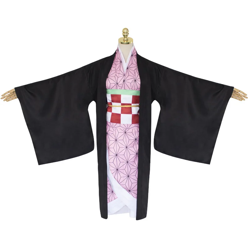 Демон убийца Kimetsu без Yaiba аниме Косплэй костюм комплект кимоно камадо Tanjirou