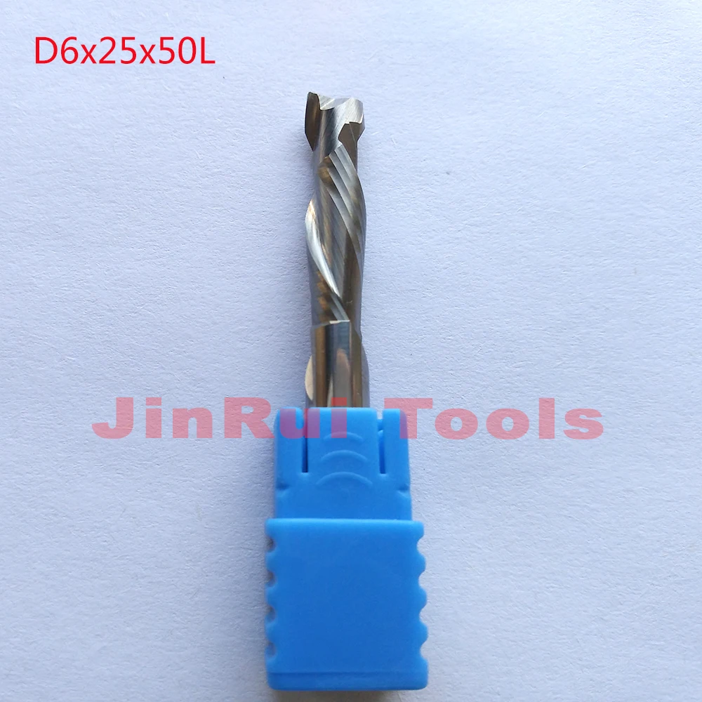 

1pc D6*25*50L HRC55 2 Flutes Up&Down Cut Solid Carbide CNC Router Bit Wood Milling Cutter Tool knfie fresa ferramentas