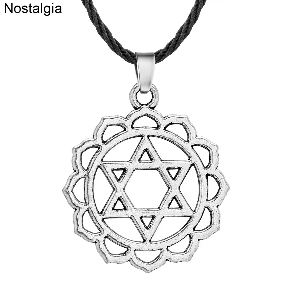 

Nostalgia Star Of David Jewish Pendant Necklace Lotus Flower Yoga Sacred Geometry Religious Magen Israel Judaica Hebrew Jewelery
