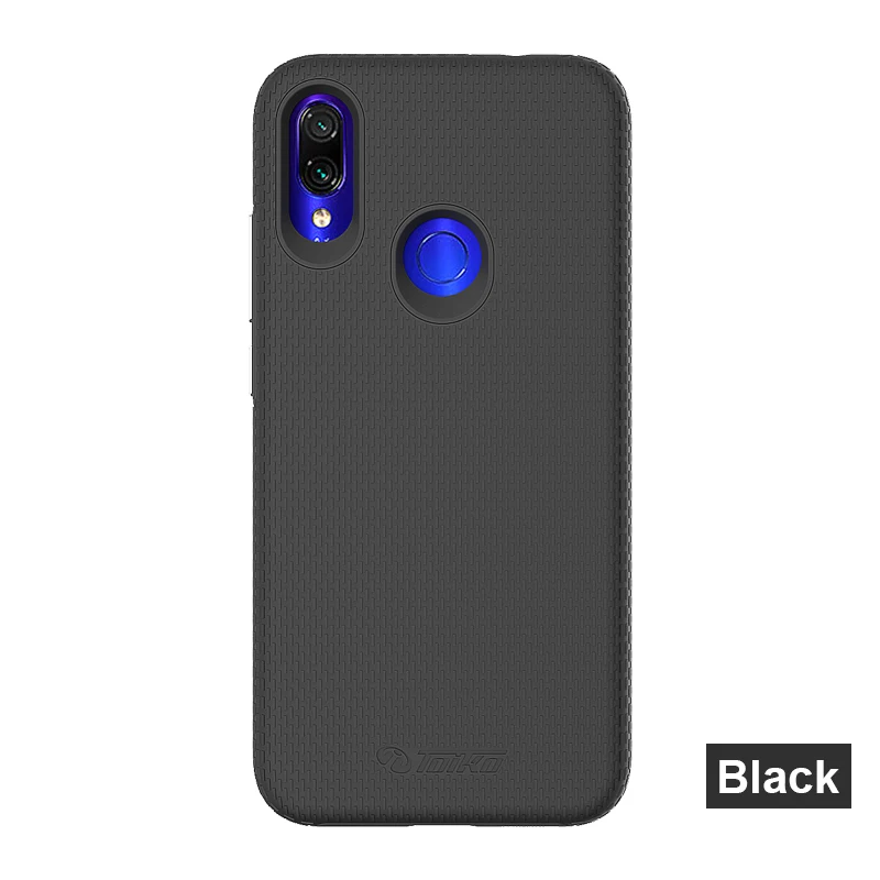 Черный TOIKO X Guard двухслойная Противоударная задняя крышка для xiaomi Redmi Note 7 Чехол-бампер для Redmi Note 7 Pro Жесткий PC Мягкий ТПУ защитный чехол - Цвет: Черный