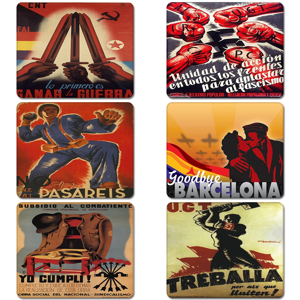 Vintage WW2 Propaganda Nature Rubber Table Mouse Pad Laptop Computer Enclosure Mousepad Mat | Компьютеры и офис