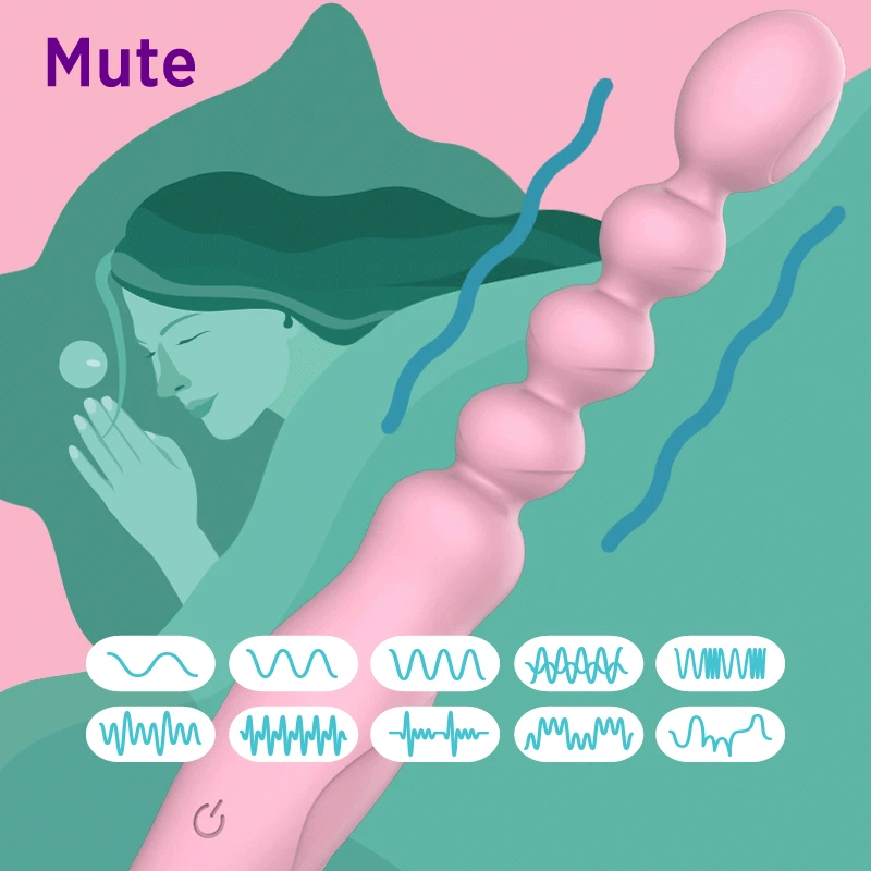 Sex toy female electric anal plug back court pull bead vibrator flirt masturbation device USB mute massage adult products |
