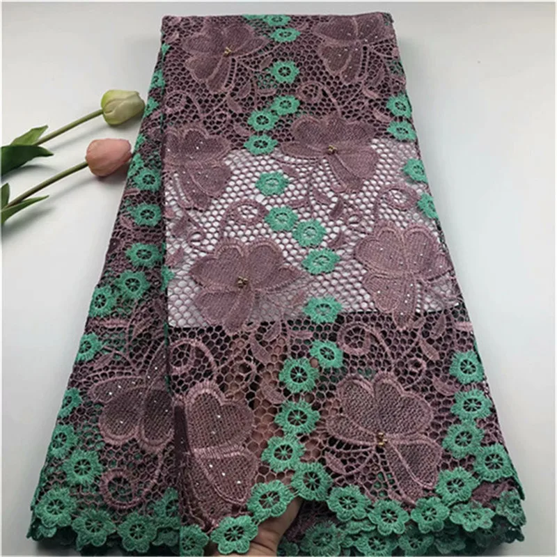 Белая африканская кружевная ткань 2019 Высококачественная французская