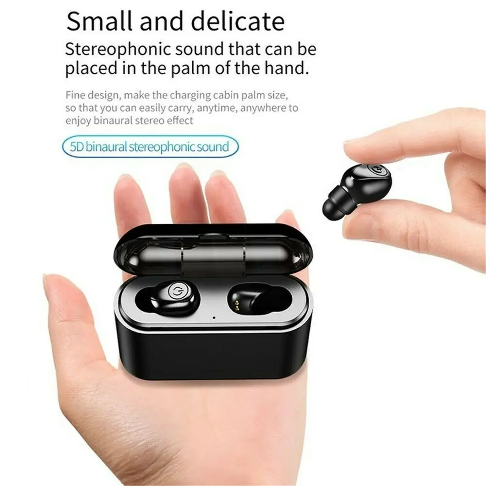 X8 наушники вкладыши TWS True Беспроводной 5D стерео Bluetooth мини с Водонепроницаемый