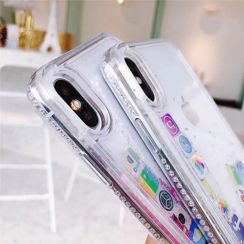 Новый жидкий зыбучий песок для Iphone 66S 6P 78 78plus Xxs Xr Xsmax модная Любовь Все включено