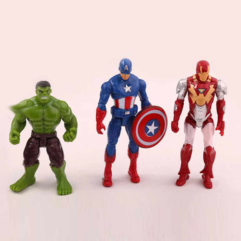 Marvel союз Мстителей Бэтмен Человек паук Железный человек куклы супергерой Модель