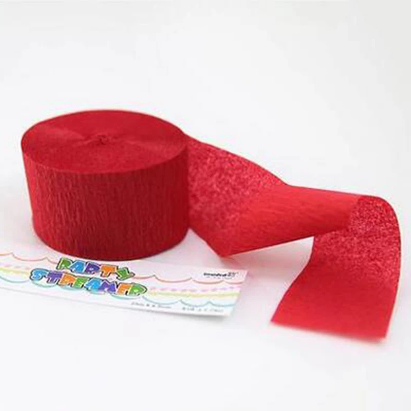 25 м Crinkled креповая бумага свадебный фон детская вечеринка на день рождения украшение Красочные стримеры рулон бумаги Baby Shower вечерние принадлежности - Цвет: 4