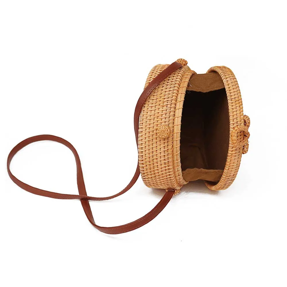 Женская вьетнамская чистая ручная работа тростниковая сумка на одно плечо Новое