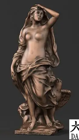 

Девушка и Орл STL 3D модель статуя artcam