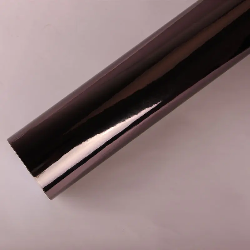 Автомобильная пленка Хромированная Металлическая черная-самоклеющаяся без