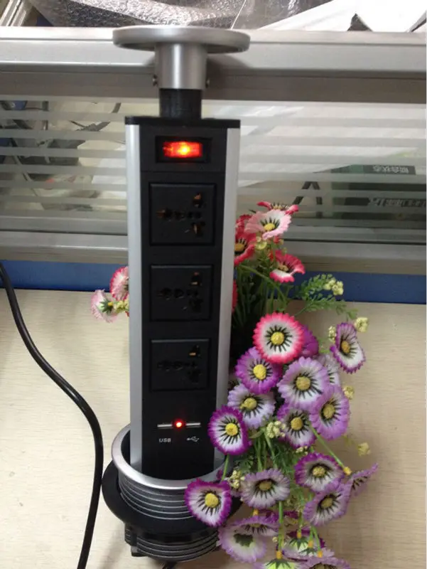 Выдвижная/Рабочая настольная розетка/Скрытая/универсальная штепсельная