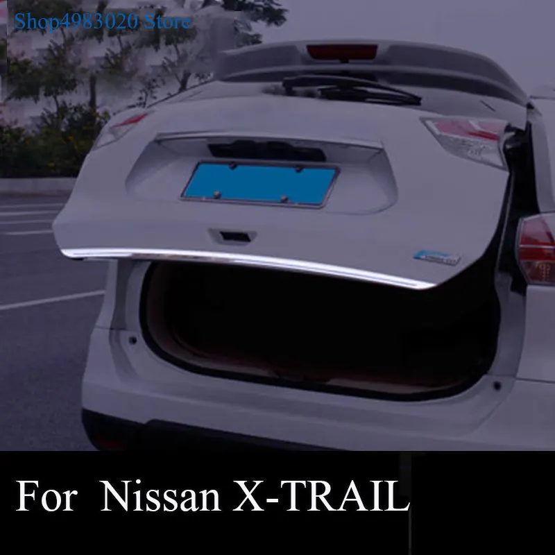 Fit for X-TRAIL Xtrail Rogue T32 2014 to 2019 rear trunk tailgate door lid cover sticker trim Car styling molding hatch strip | Автомобили