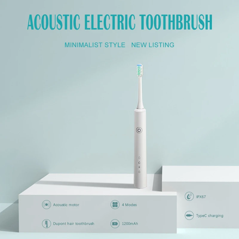 

Aiwejay sonic Wave electric toothbrush Type-C USB Rechargeable Top Quality Smart Chip adult waterproof whitening Best Gift !