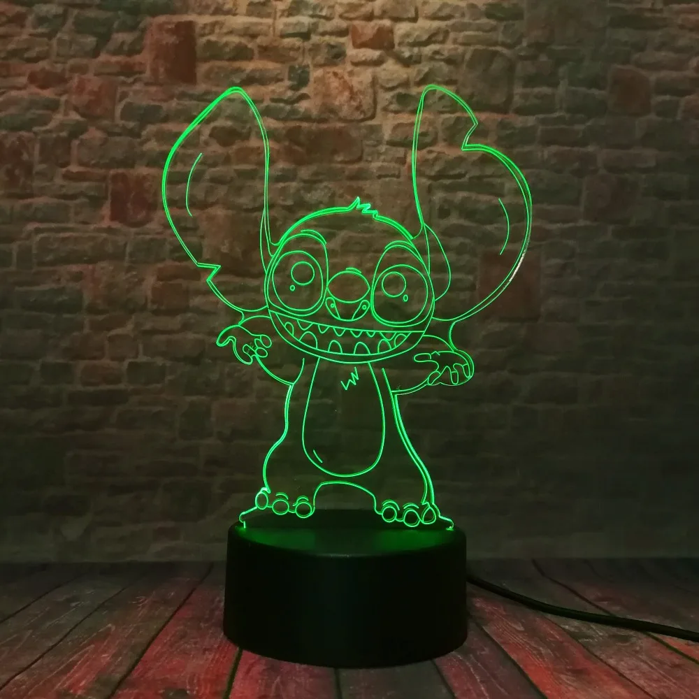 Новинка 3D рисунок в виде персонажей мультфильмов фигурка светодиодный ночник 7