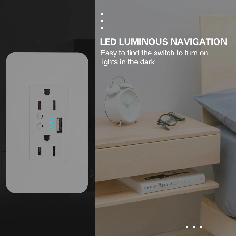 Smart switch compatible with Alexa EACHEN Wifi No hub required Wall Socket US-USB2 | Электроника
