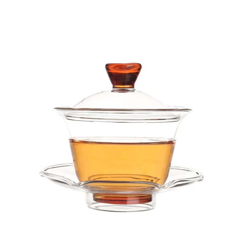 Стеклянная Чаша для чая Kungfu tureen чашка из высокоборосиликатного материала