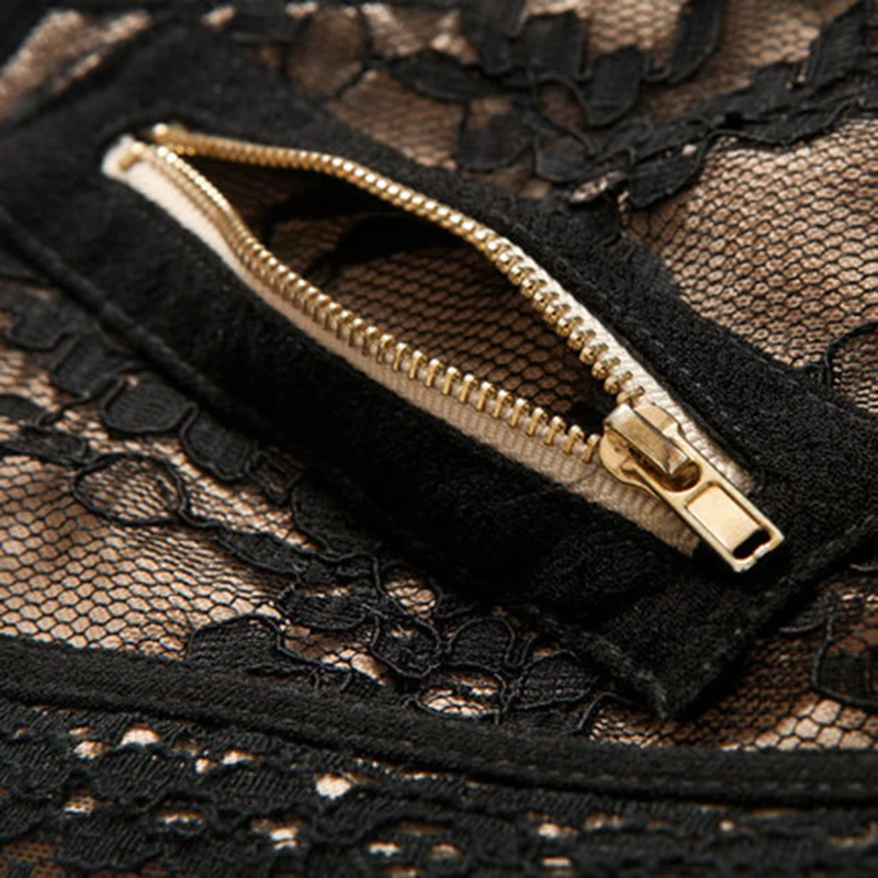 Женская новая мода тонкая кружевная юбка миди-юбка с высокой талией