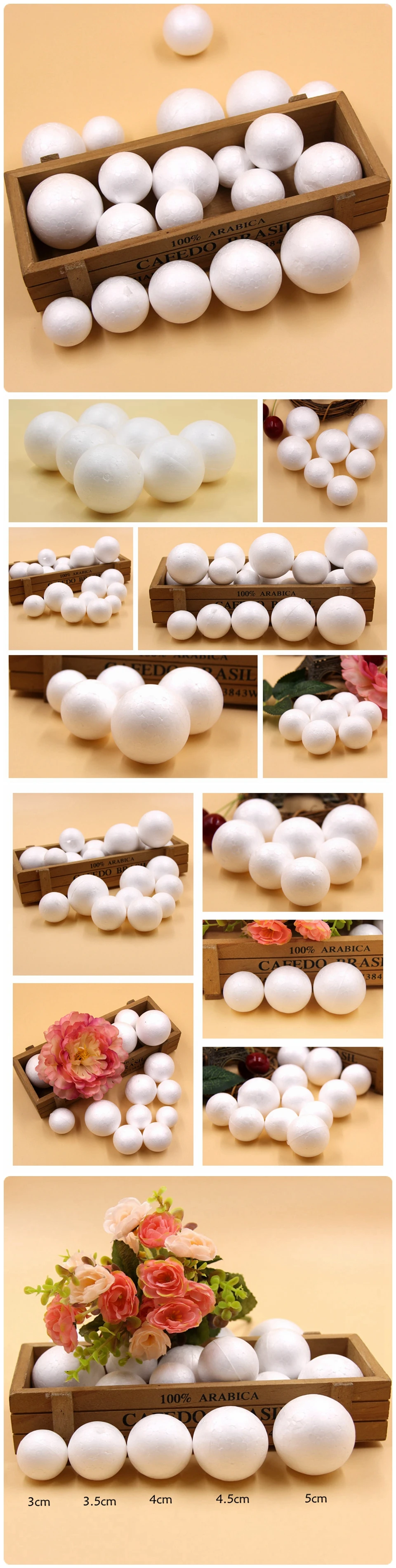 10 шт. 30-50 мм DIY Белая Пена Моделирование мяча полистирол мяч из пенопласта DIY ремесло поставки детский подарок Рождественская вечеринка украшения