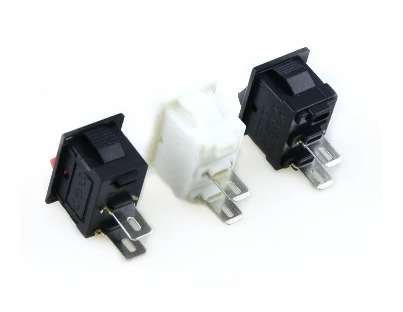 Кнопочный переключатель 10x15 мм SPST 2Pin 3A 250V KCD11 10 шт. кнопочный * 15 черный красный и