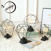 modern minimalist home lighting decorative wire frame table lamp led holiday gift lamp bedroom cafe bedside portable night light