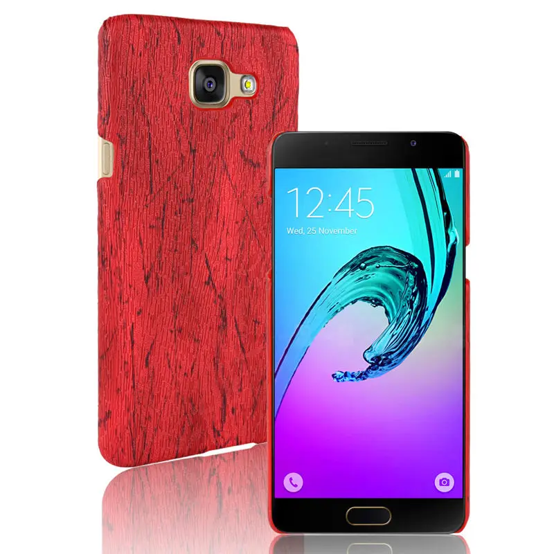

For Samsung A7 2016 A710 Case Wood Pattern Hard PC+PU Leather Back Cover Hard Phone Case for Samsung Galaxy A7 2016 A7100 A710F