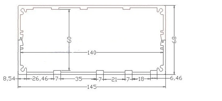 10 pcs/lot metal electronic ip 54 enclosures aluminium 68*145*200mm aluminum extrusion panel | Обустройство дома