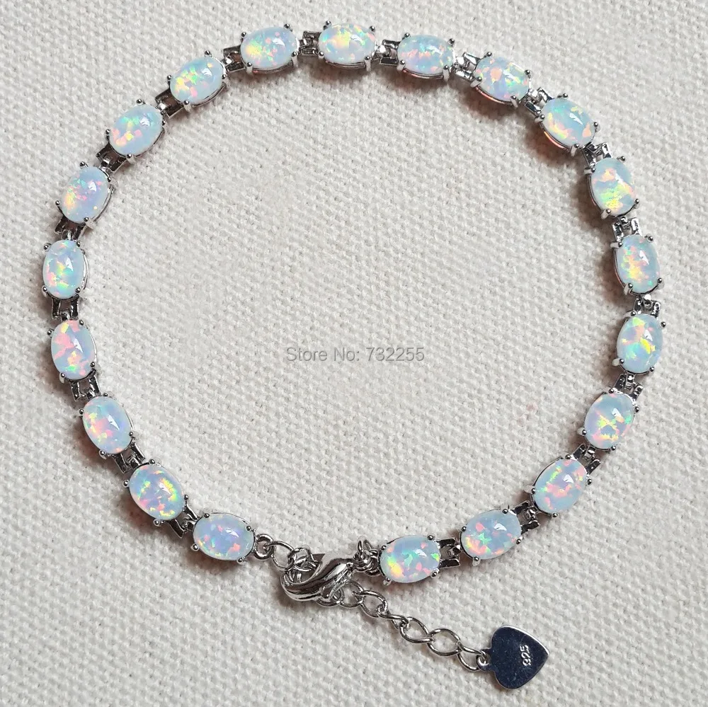 Модные браслеты 7 5 дюймов с белым огненным опалом для женщин|bracelet diy|jewelry channelbracelet