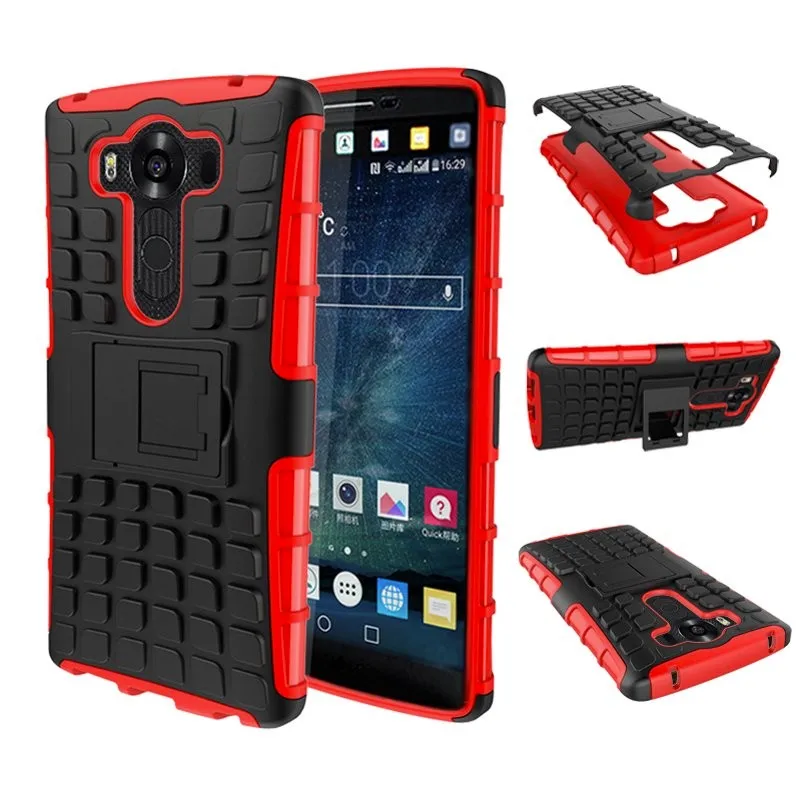 Для LG V10 H968 F600/G4 Pro Hybrid PC + TPU Броня Heavy Duty Kickstand Противоударный Стенд Держатель