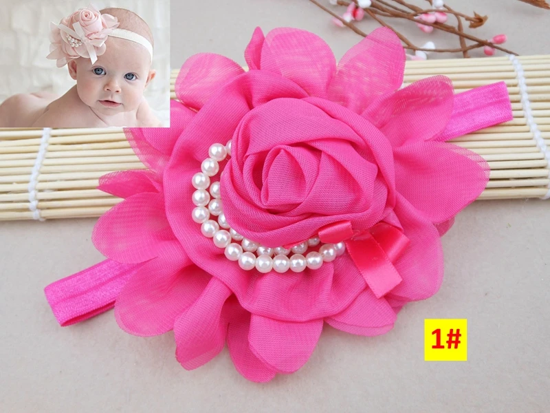 Детские шифоновые кружевные повязки на голову для девочек эластичный аксессуар