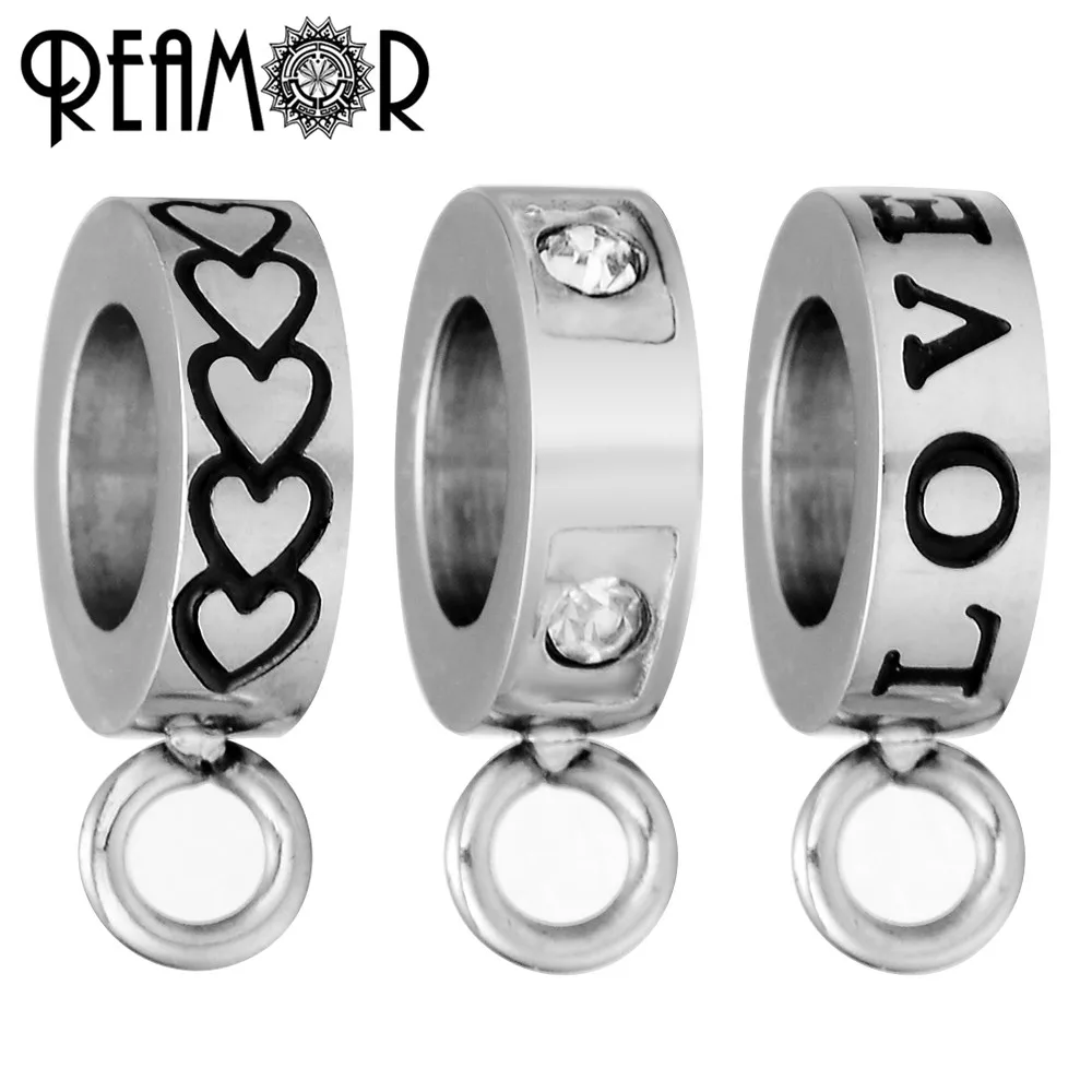 Кристаллические очаровательные бусины Reamor размер отверстия 4 5 мм женские